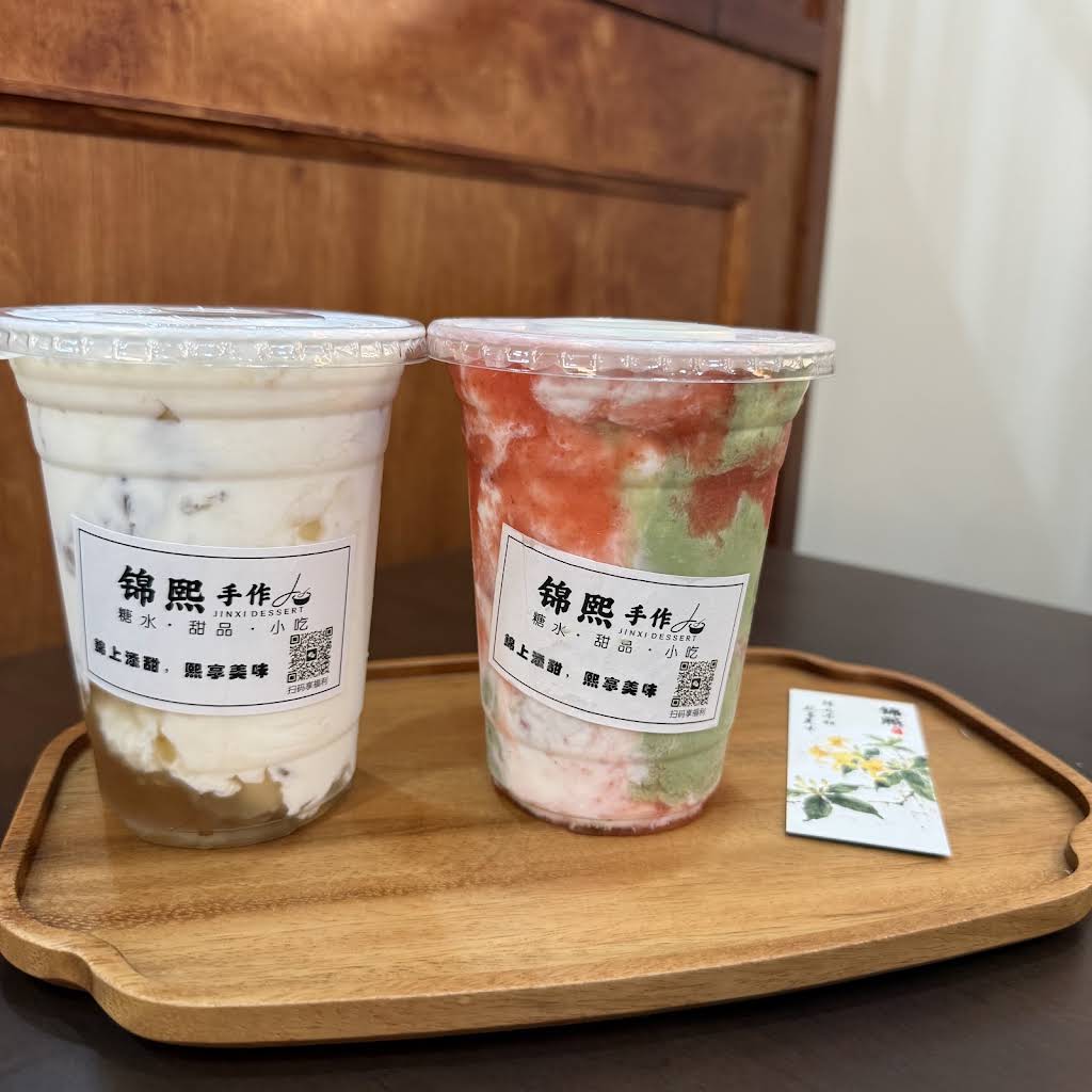 Two cups of homemade layered fruit drinks